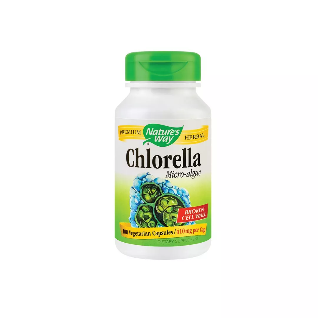 Chlorella Micro-algae 410mg Nature's Way, 100 capsule, Secom, [],farmaciabajan.ro