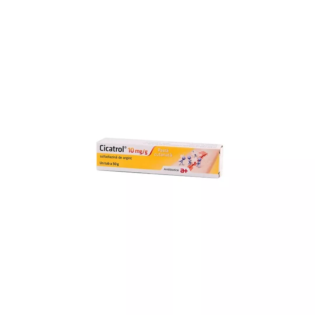 Cicatrol pasta cutanata 10 mg/g, 50 g, Antibiotice, [],farmaciabajan.ro