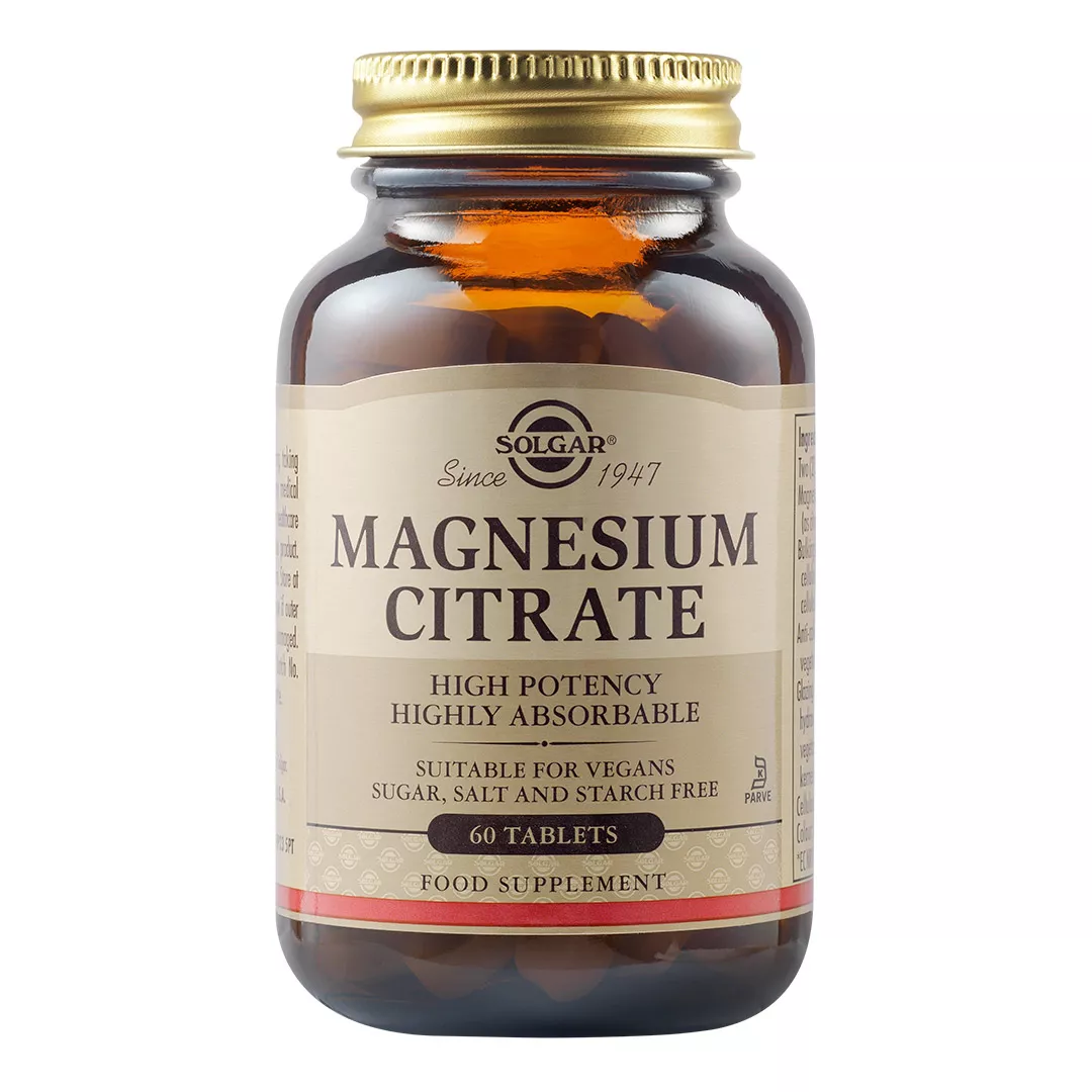 Citrat de magneziu 200 mg, 60 tablete, Solgar, [],farmaciabajan.ro