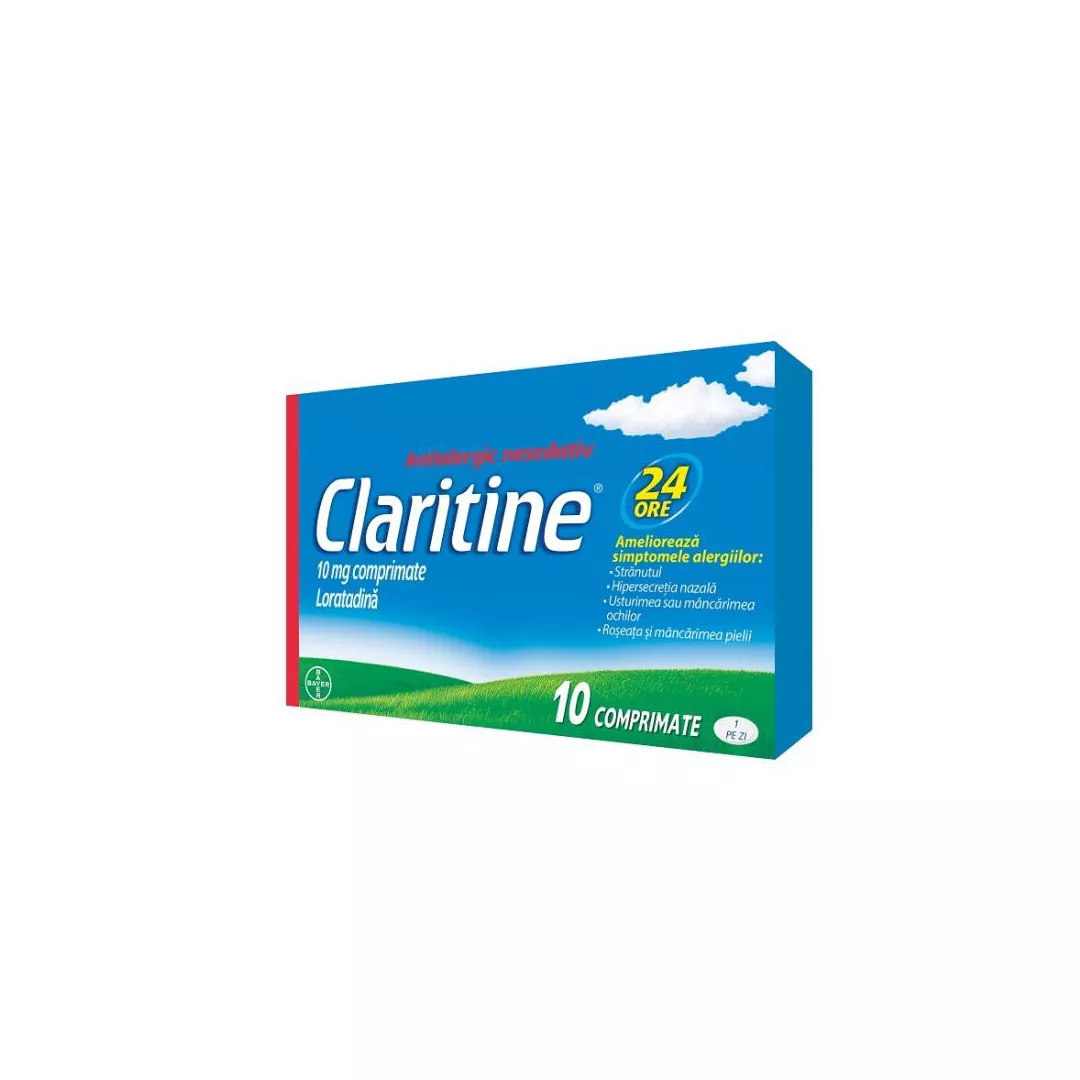Claritine 10mg, 10 comprimate, Schering Plough, [],https:farmaciabajan.ro