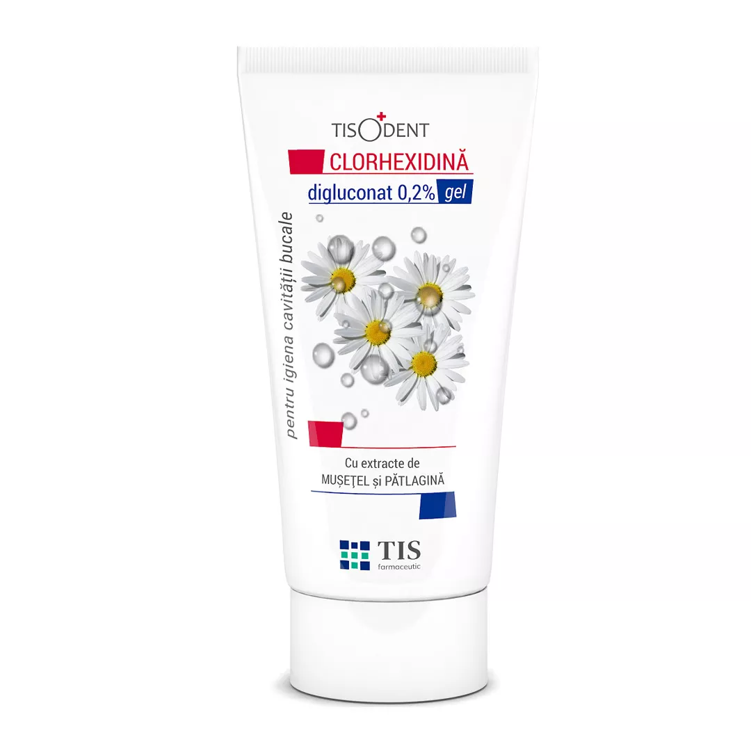 Clorhexidina gel pentru igiena bucala Tisodent, 50 ml, Tis Farmaceutic, [],farmaciabajan.ro