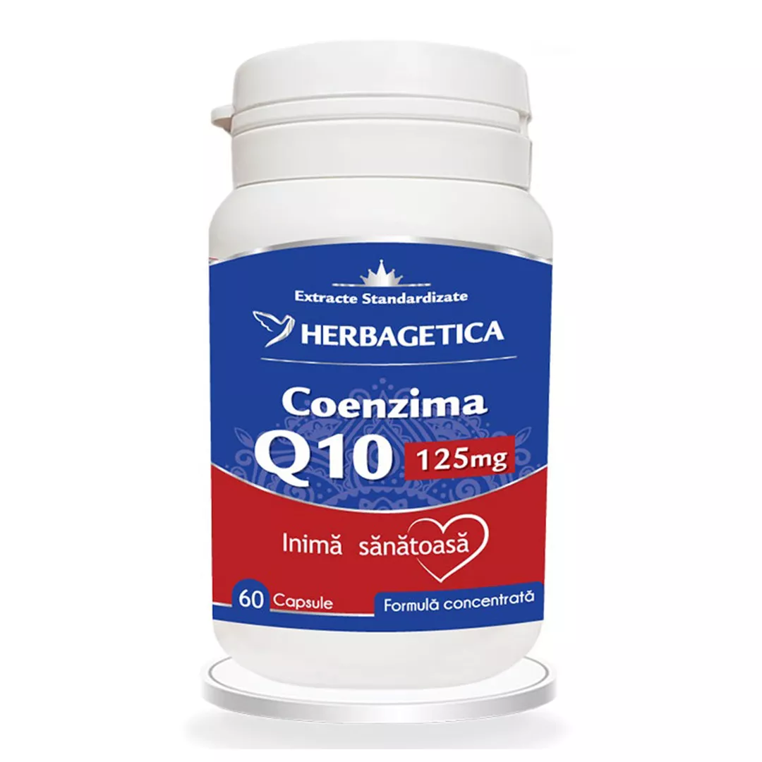 Coenzima Q10, 125 mg, 60 capsule, Herbagetica, [],farmaciabajan.ro