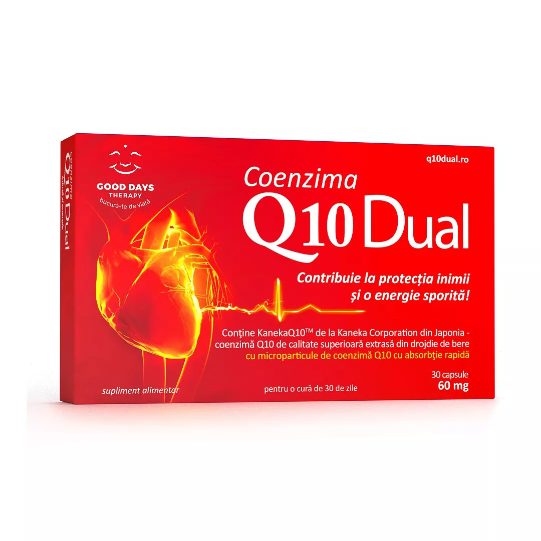 Coenzima Q10 Dual 60mg, 30 capsule, Good Days Therapy, [],https:farmaciabajan.ro