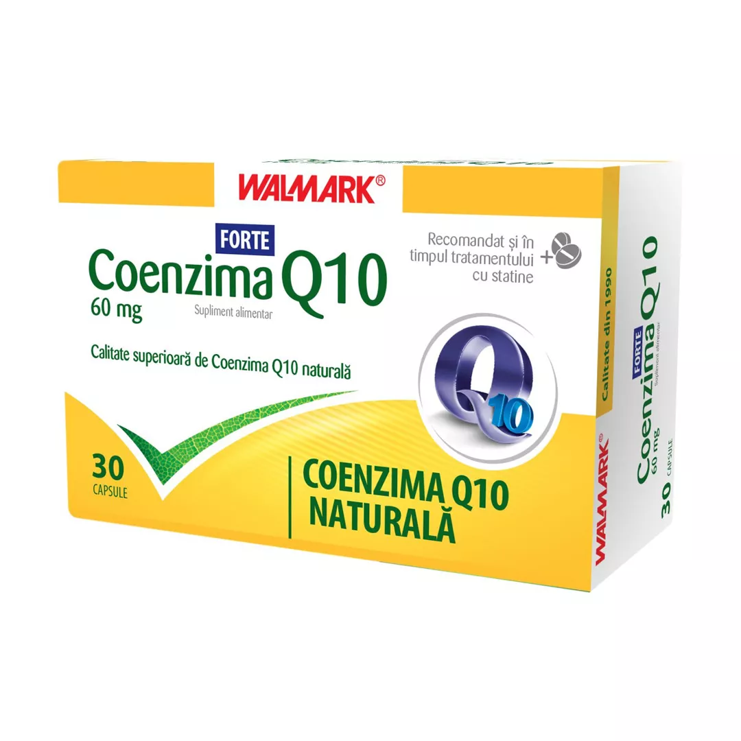 Coenzima Q10 Forte 60mg, 30 comprimate, Walmark, [],https:farmaciabajan.ro