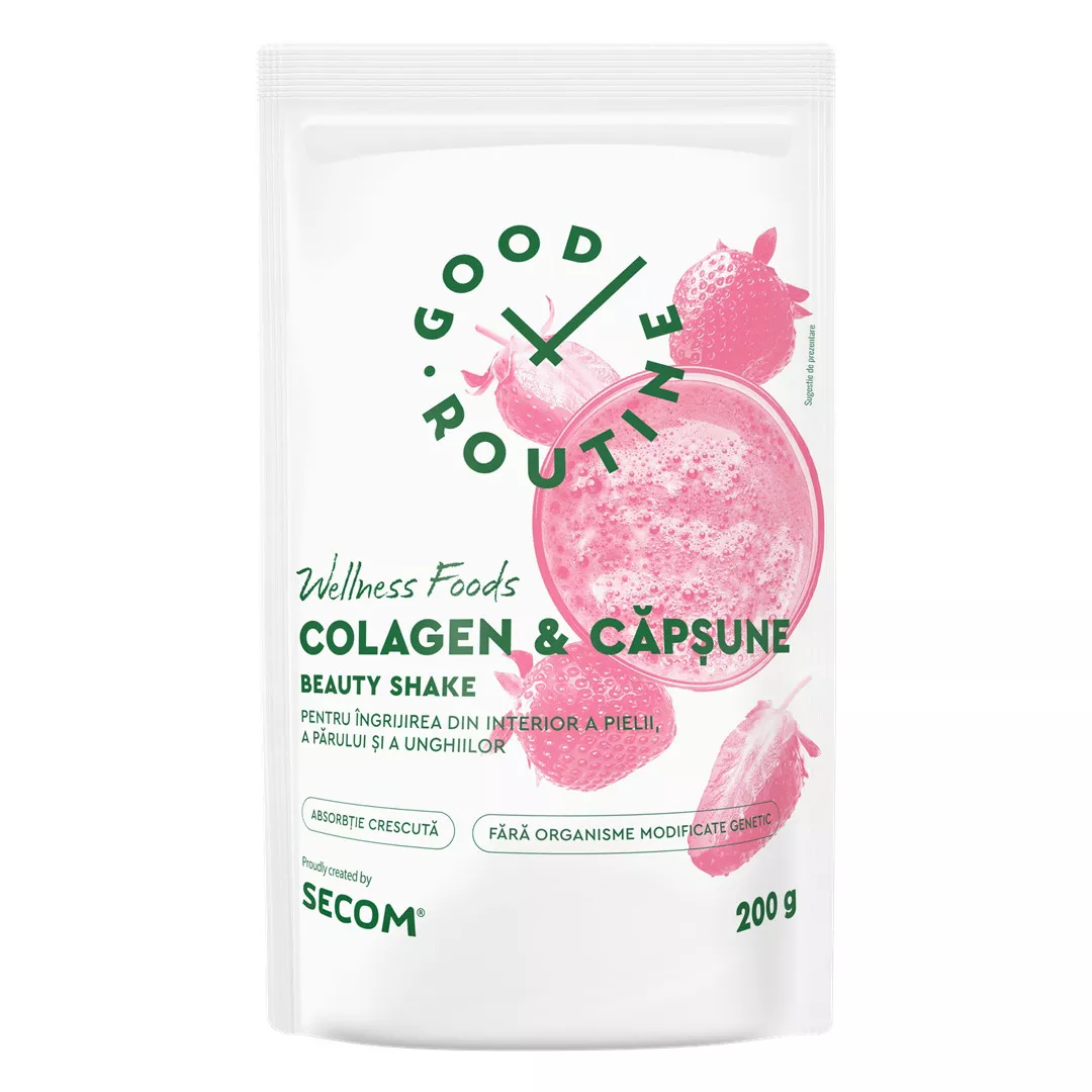 Colagen si Capsune Good Routine, 200 g, Secom, [],farmaciabajan.ro