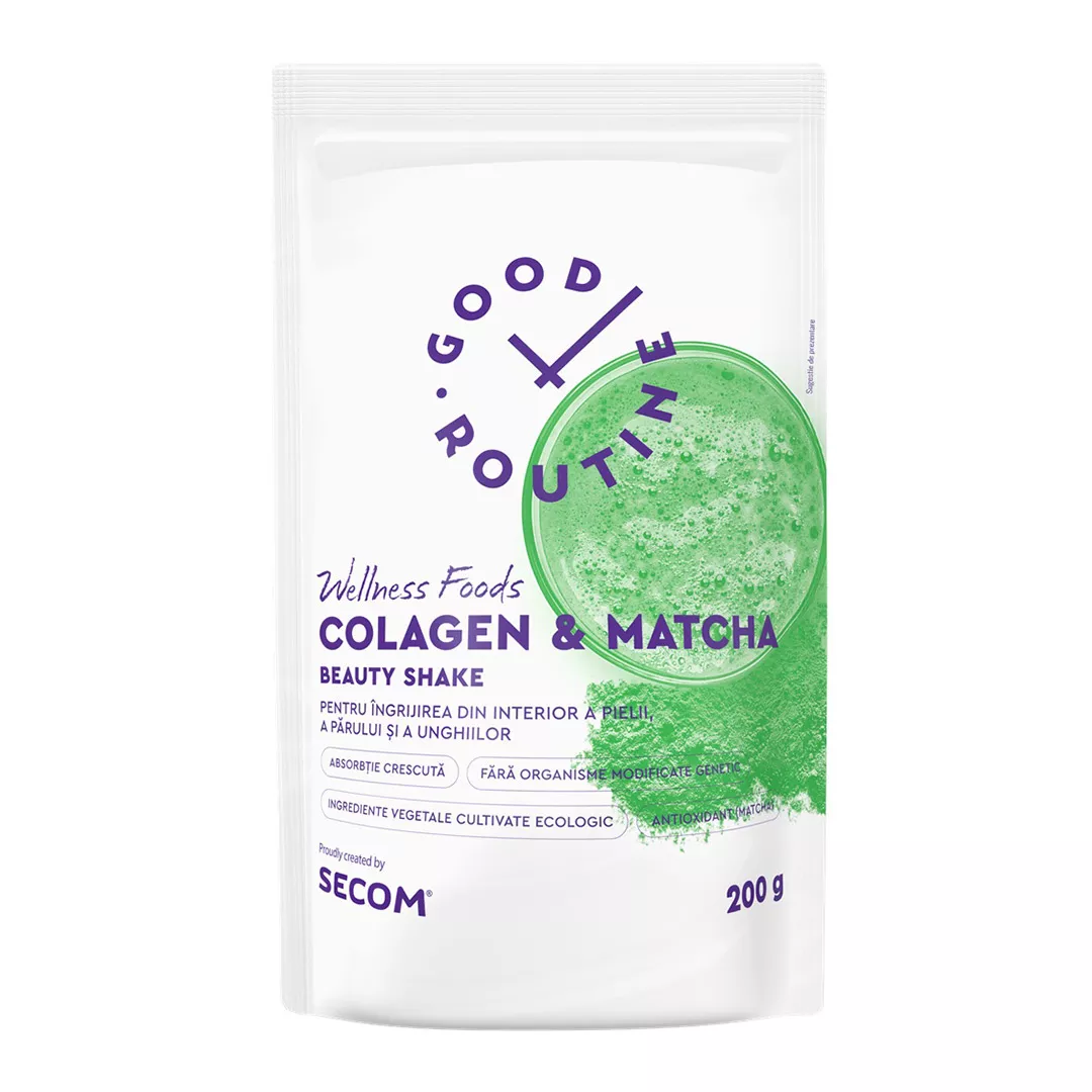 Colagen si Matcha Good Routine, 200 g, Secom, [],farmaciabajan.ro