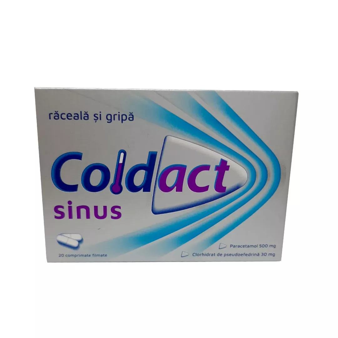 Coldact Sinus 500mg/30mg, 20 comprimate filmate, Terapia, [],https:farmaciabajan.ro