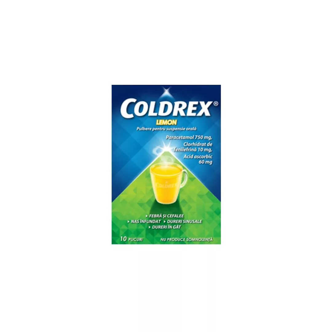 Coldrex Lemon, 10 plicuri, Perrigo, [],farmaciabajan.ro