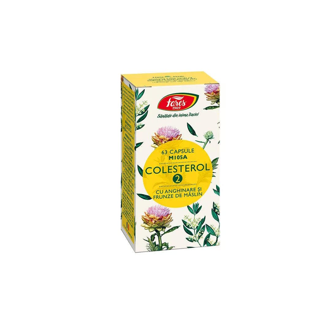 Colesterol 2, M105A, 63 capsule, Fares, [],farmaciabajan.ro
