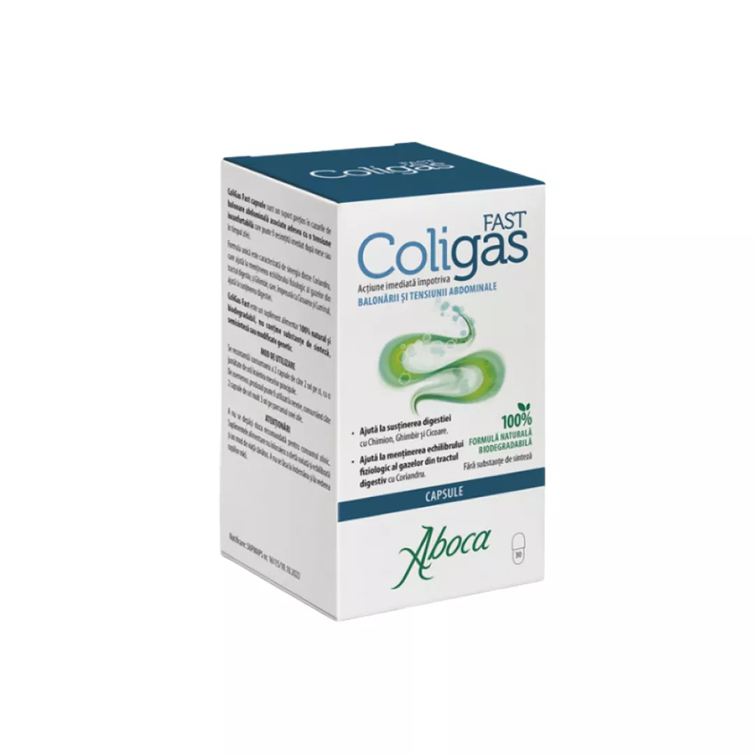 Coligas fast, 30 capsule, Aboca, [],farmaciabajan.ro