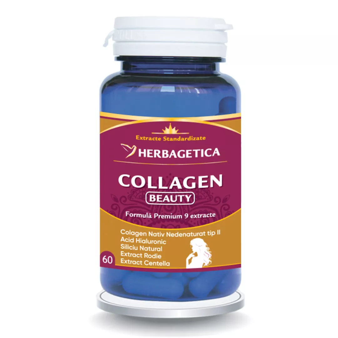 Collagen Beauty, 60 capsule, Herbagetica, [],farmaciabajan.ro
