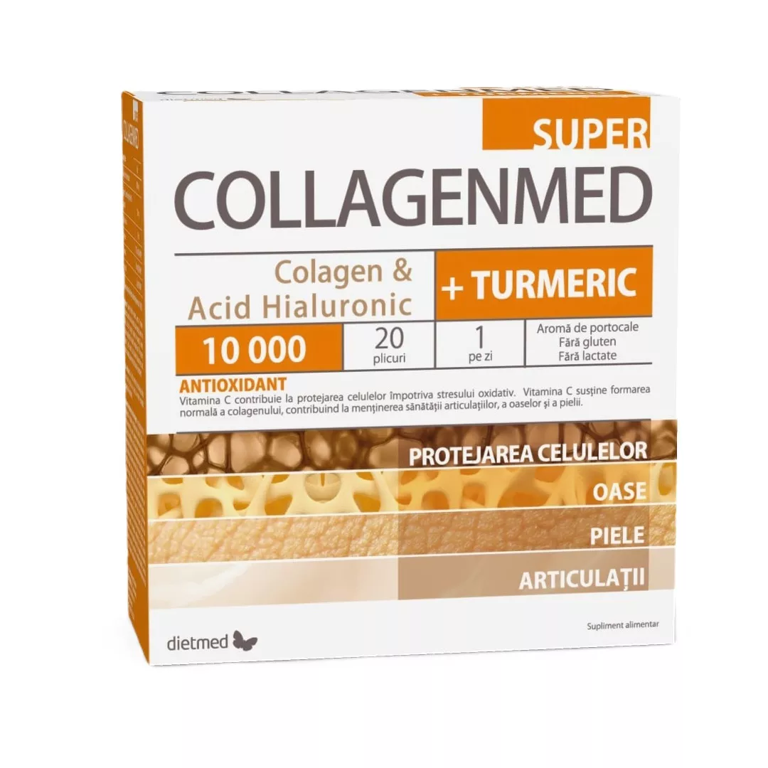 Collagenmed Super + Turmeric, 20 plicuri, Dietmed, [],farmaciabajan.ro