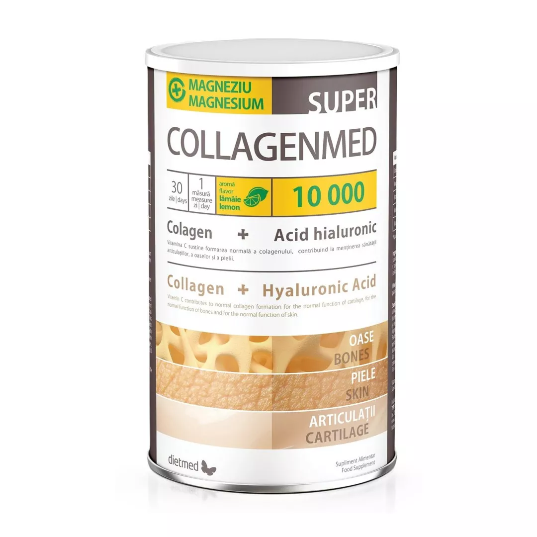 Collagenmed Super 10000, Capsune, 450 g, Dietmed, [],farmaciabajan.ro