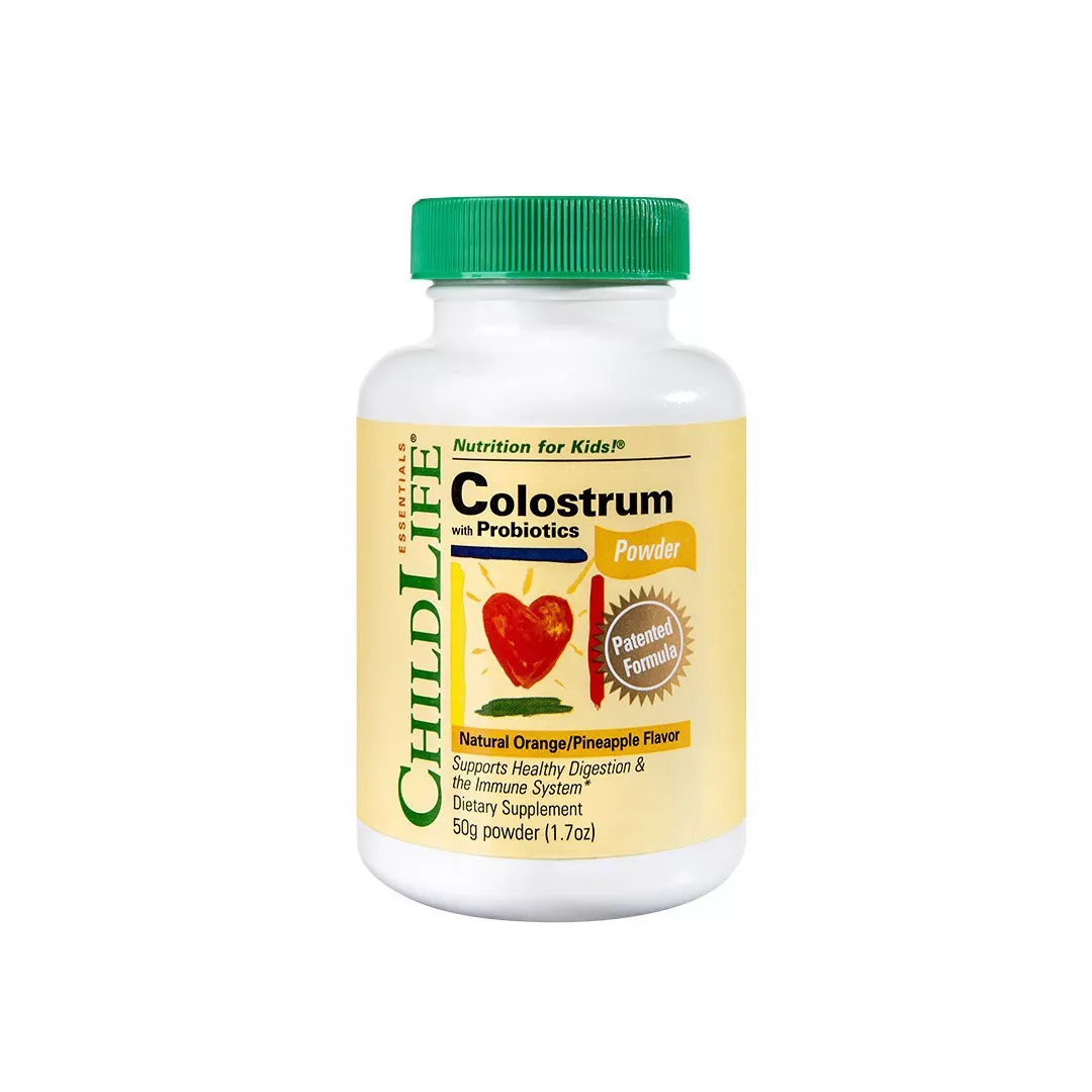 Colostrum with Probiotics Childlife Essentials, 50 g, Secom, [],https:farmaciabajan.ro