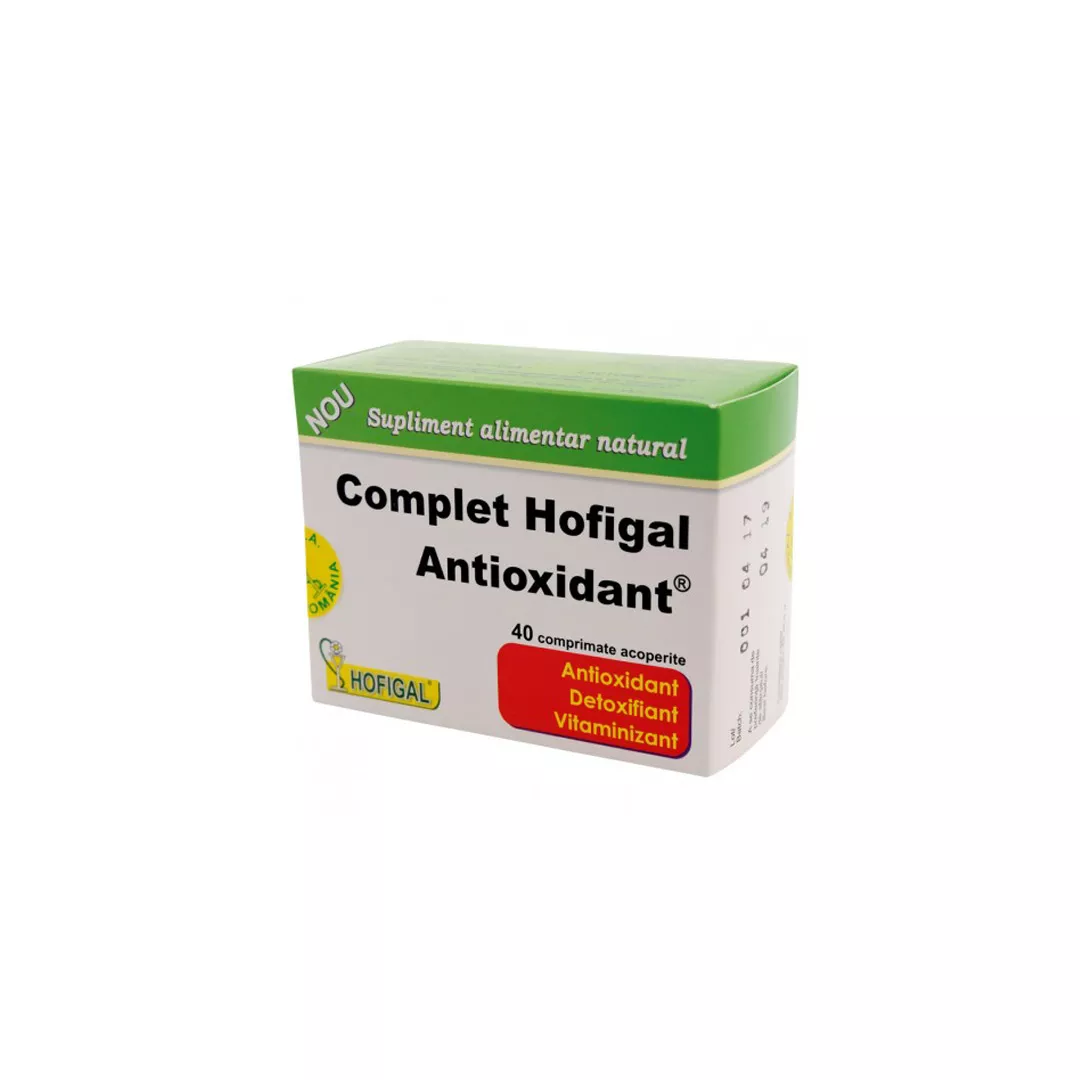 Complet antioxidant, 40 comprimate, Hofigal, [],https:farmaciabajan.ro