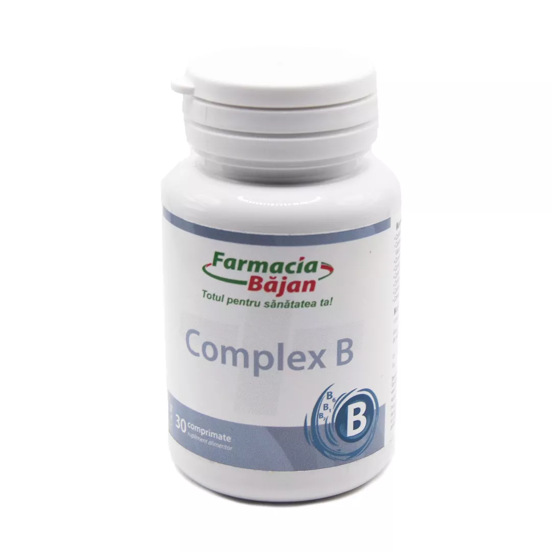 Complex B, 30 comprimate, Farmacia Bajan, [],farmaciabajan.ro
