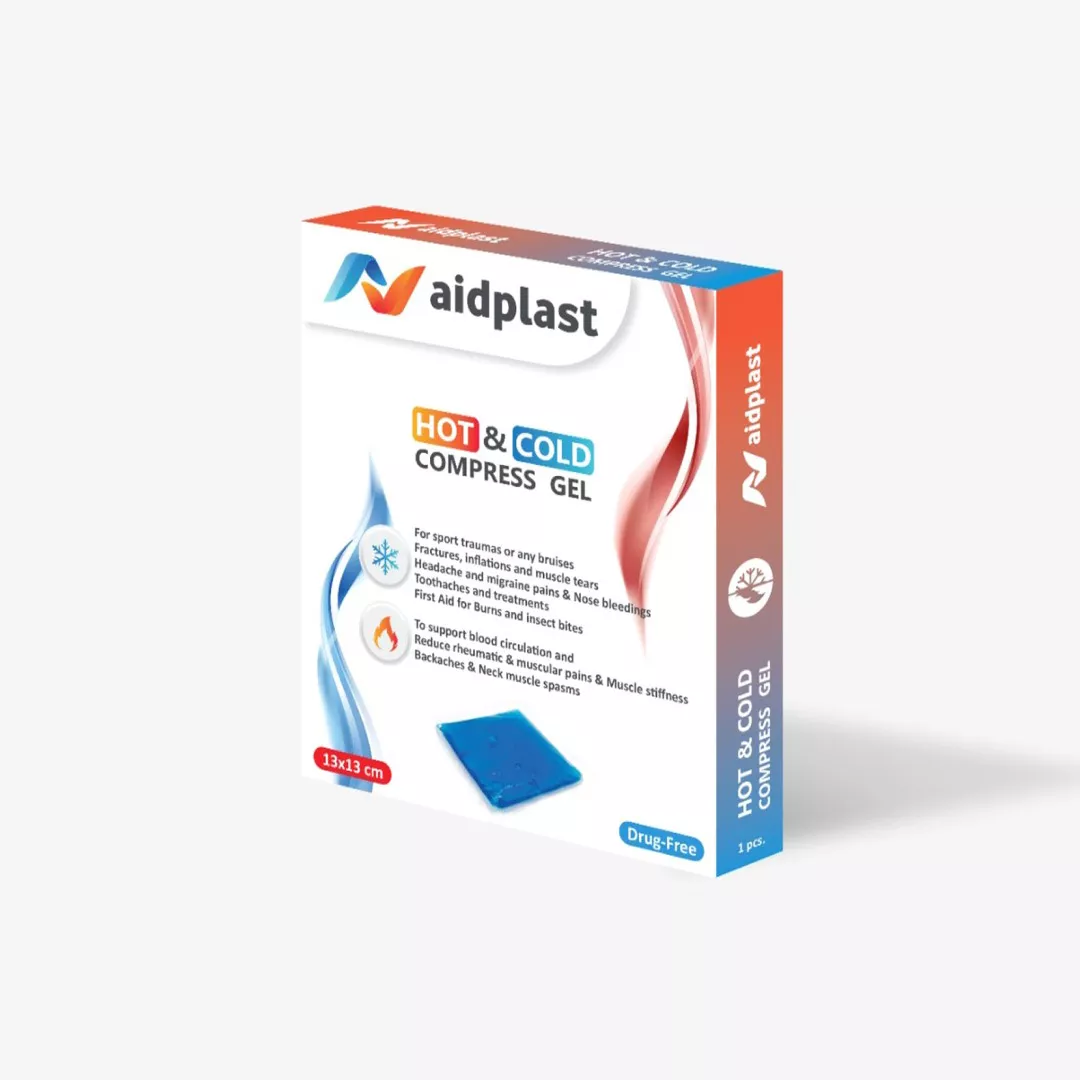 Compresa cu Gel, Cald & Rece, reutilizabila, 13 cm x 13 cm, Aidplast, [],farmaciabajan.ro