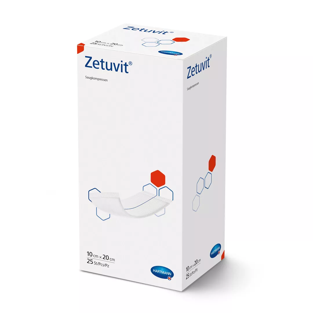 Comprese absorbante sterile Zetuvit, 10 x 20 cm, 1 cutie/25 bucati, Hartmann, [],https:farmaciabajan.ro