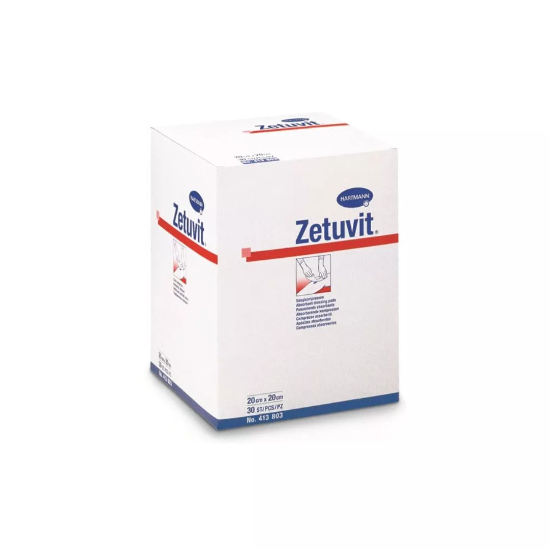 Comprese absorbante sterile Zetuvit, 20 x 20 cm, 1 cutie/15 bucati, Hartmann, [],https:farmaciabajan.ro