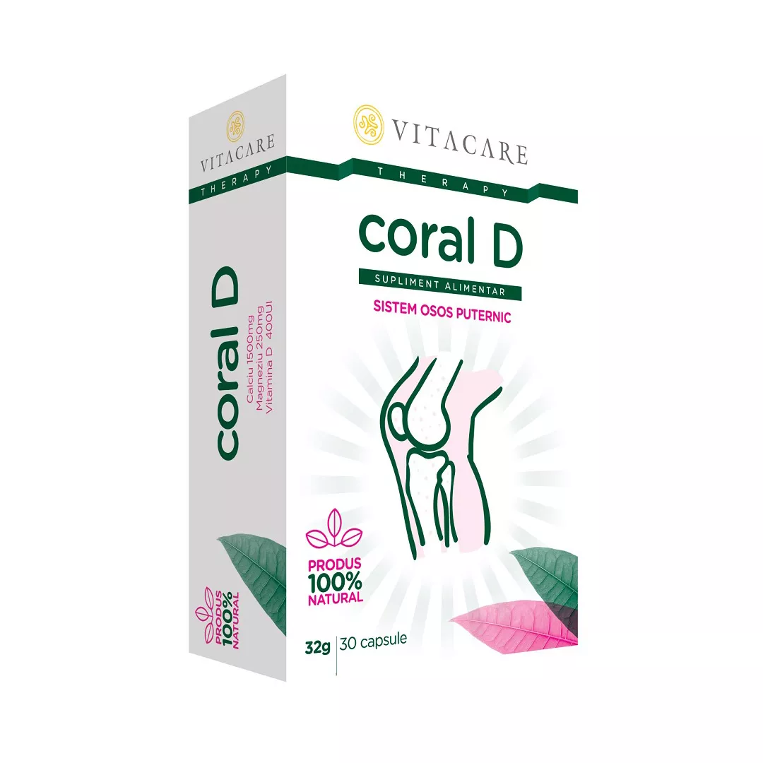 Coral D, 30 capsule, Vitacare, [],farmaciabajan.ro