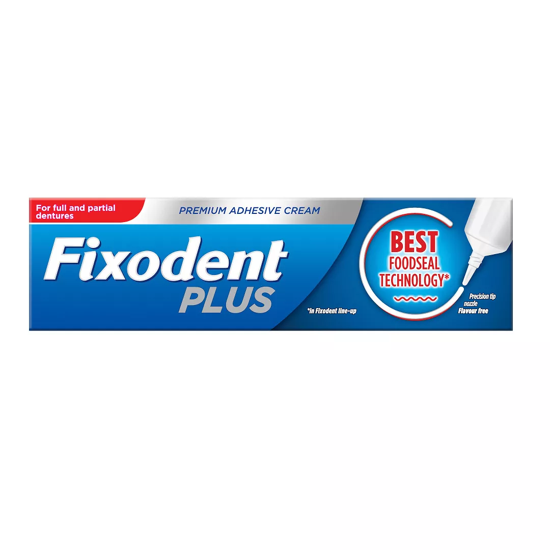 Crema adeziva pentru proteza dentara Food Seal, 40 g, Fixodent Plus, [],farmaciabajan.ro