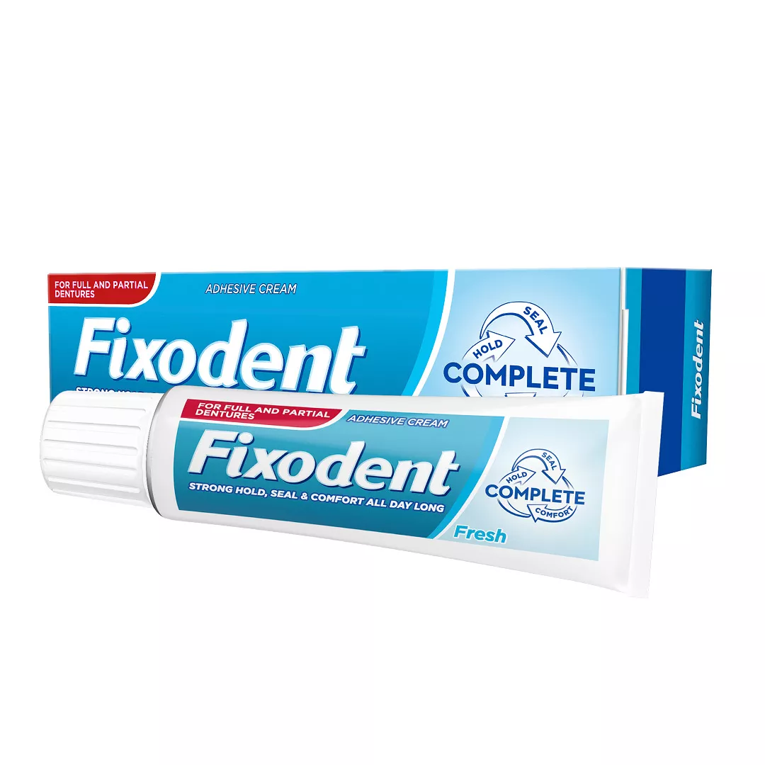 Crema adeziva pentru proteza dentara Fresh, 47 g, Fixodent Complete, [],https:farmaciabajan.ro