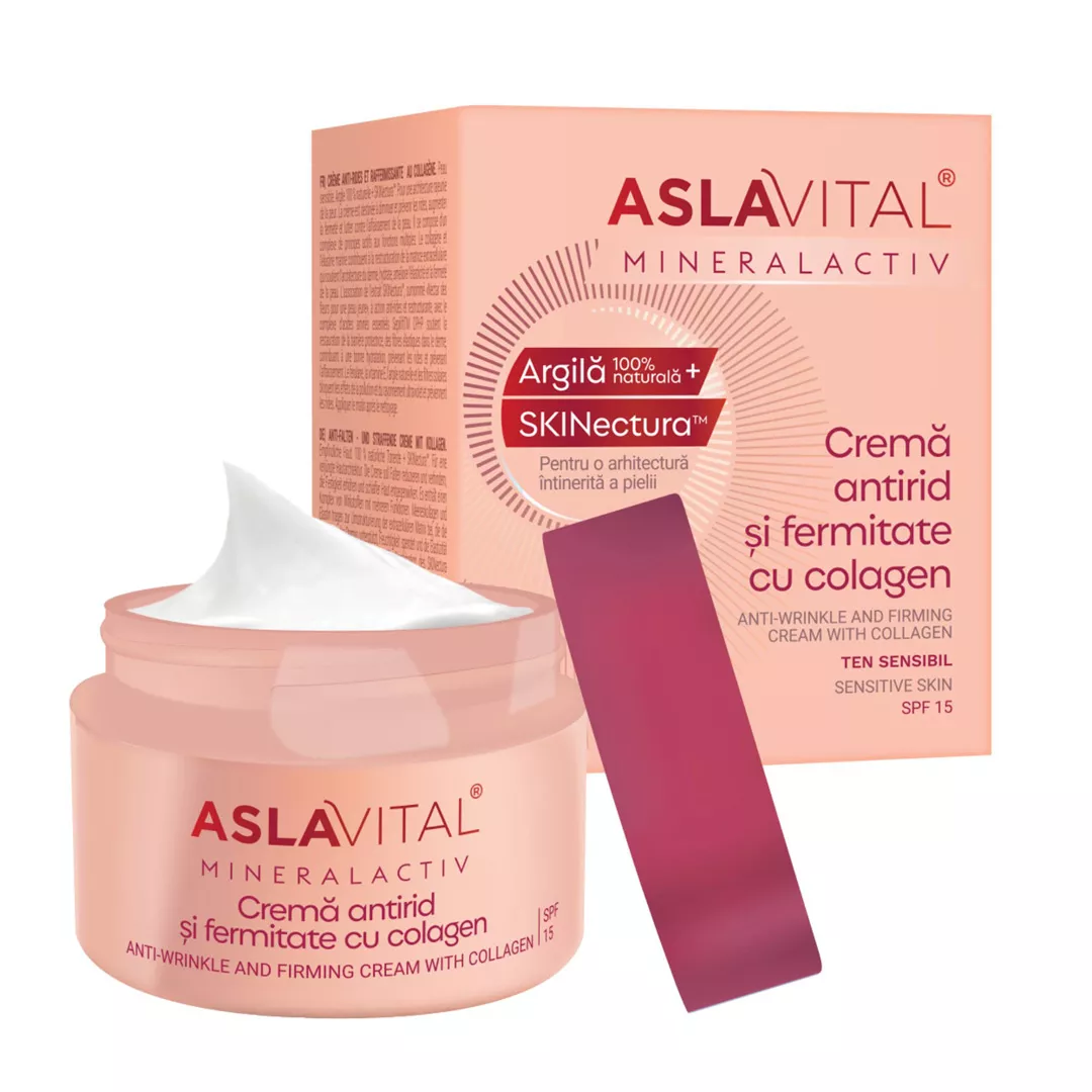 Crema antirid si Fermitate cu Colagen MineralActiv, 50 ml, Aslavital, [],farmaciabajan.ro