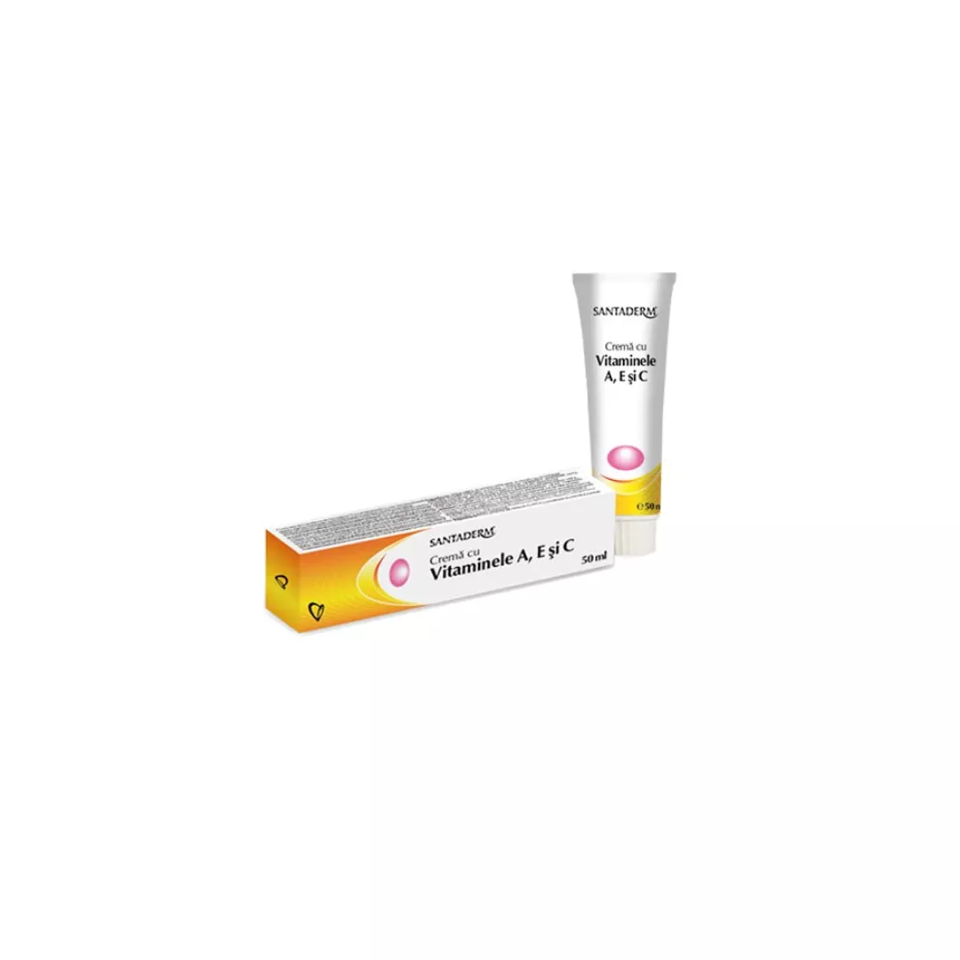 Crema cu Vitamina: A, E, C, 50 ml, Santaderm, [],farmaciabajan.ro