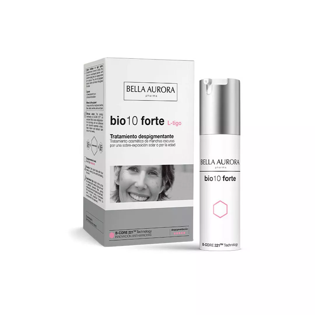 Crema depigmentanta Bio10 Forte L-Tigo pentru pete datorate de varsta sau sarcina, 30 ml, BellaAurora, [],farmaciabajan.ro