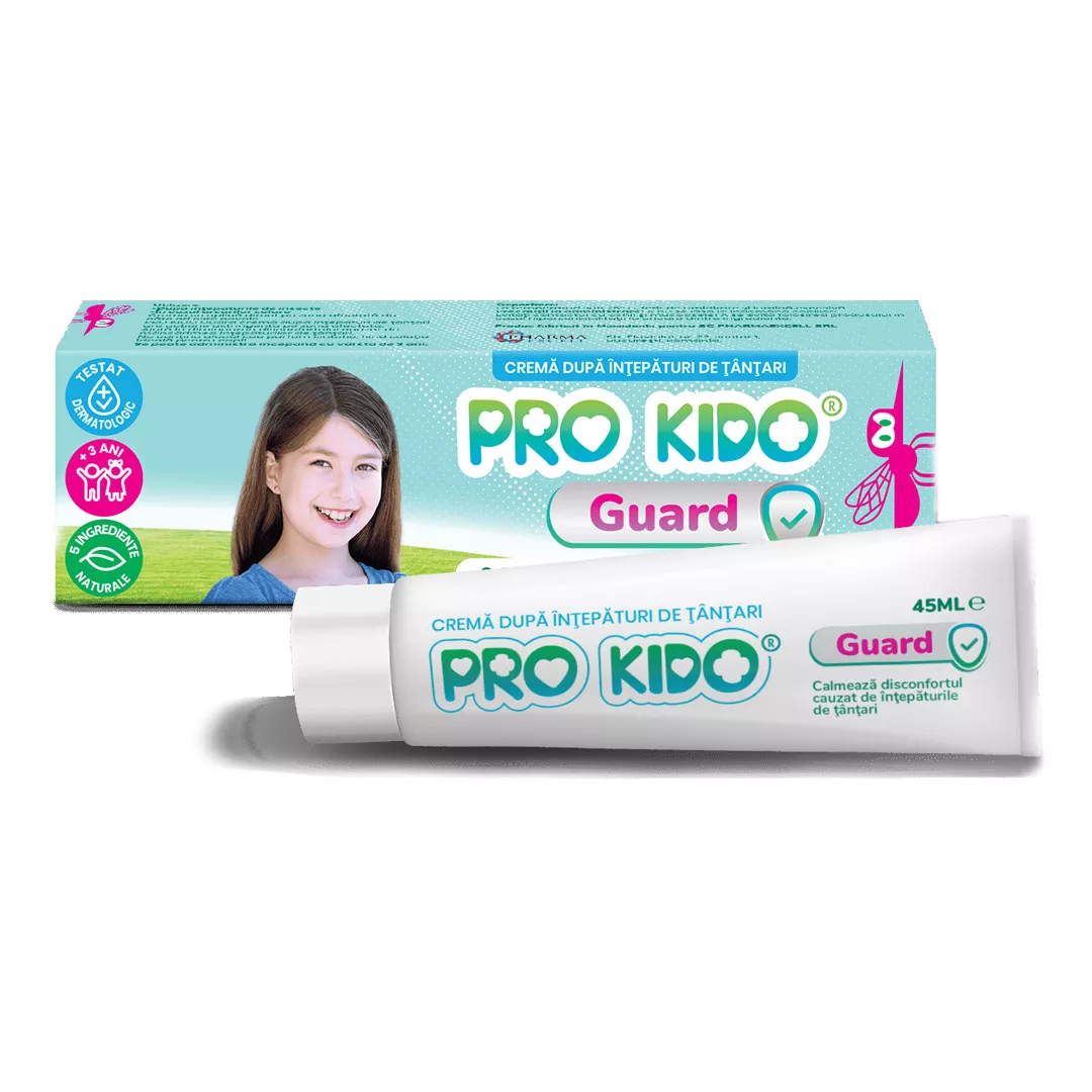 Crema dupa intepaturi tantari, 3 ani+, Pro Kido Guard, 45 ml, Pharmaexcell, [],https:farmaciabajan.ro