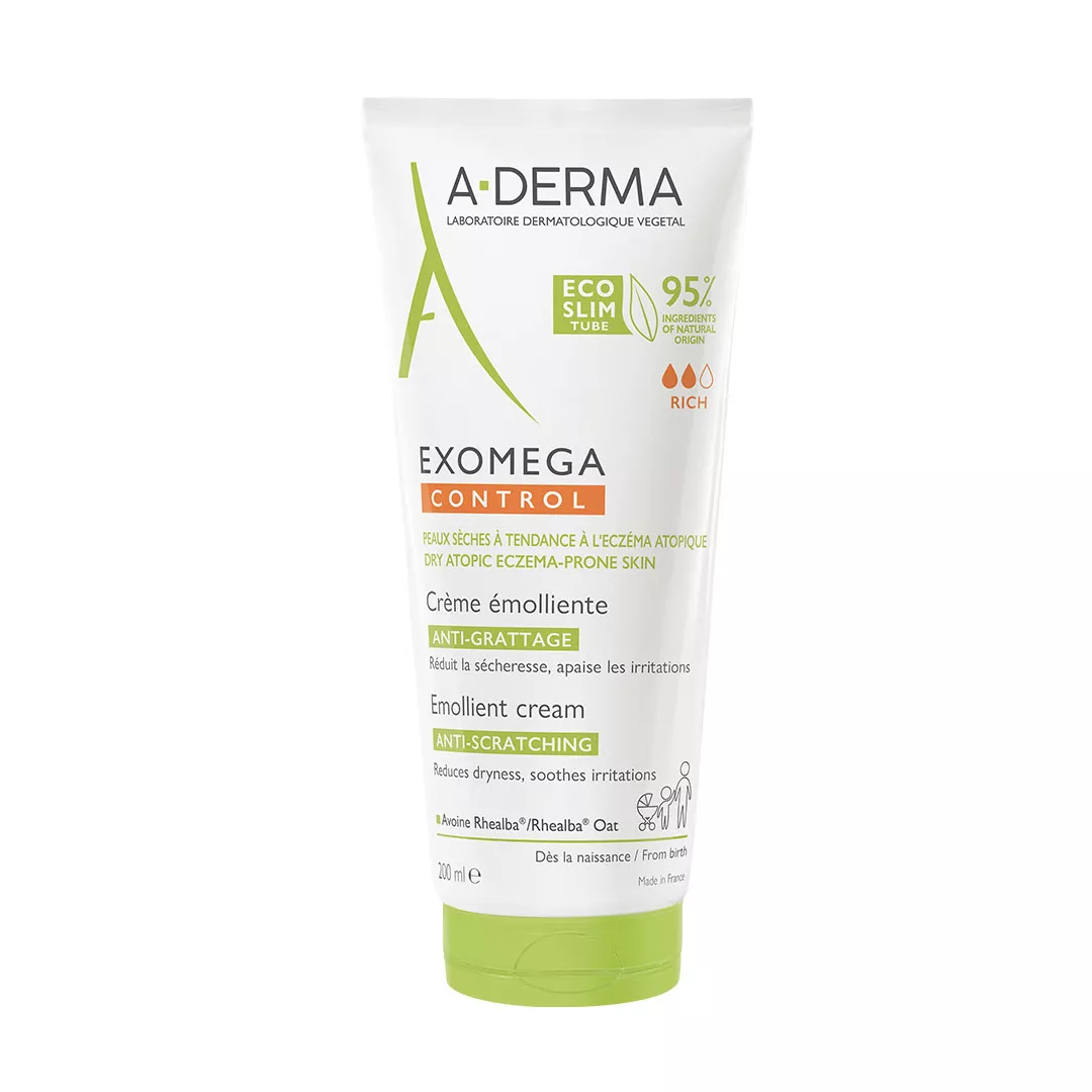 Crema emolienta Exomega Control, 200 ml, A-Derma, [],farmaciabajan.ro