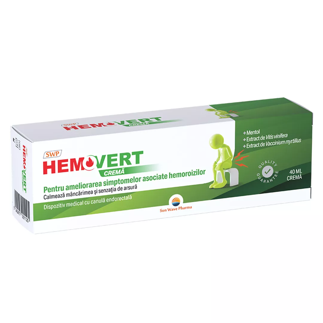 Crema Hemovert, 40 ml, Sun Wave Pharma, [],farmaciabajan.ro