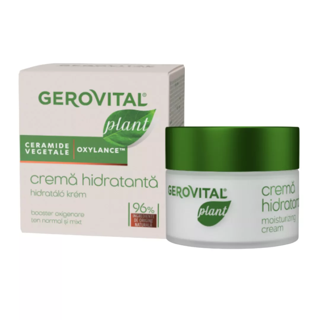 Crema Hidratanta cu Ceramide Vegetale, 50 ml, Gerovital Plant, [],farmaciabajan.ro