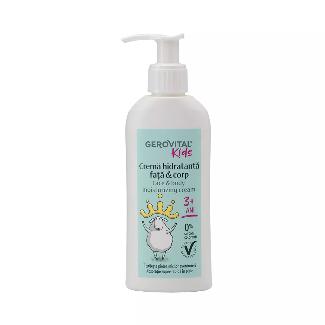 Crema hidratanta fata si corp, 150 ml, Gerovital Kids, [],farmaciabajan.ro