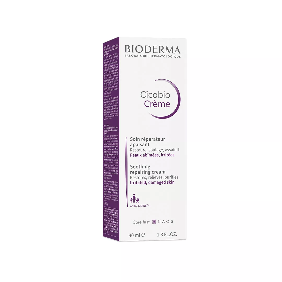 Crema hidratanta pentru iritatii si leziuni Cicabio Creme, 40 ml, Bioderma, [],farmaciabajan.ro