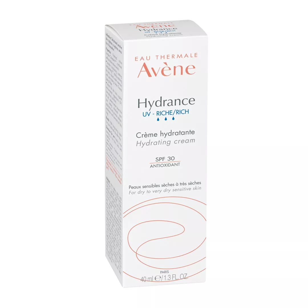 Crema hidratanta pentru ten uscat si foarte uscat SPF 30 Hydrance Riche UV, 40 ml, Avene, [],farmaciabajan.ro