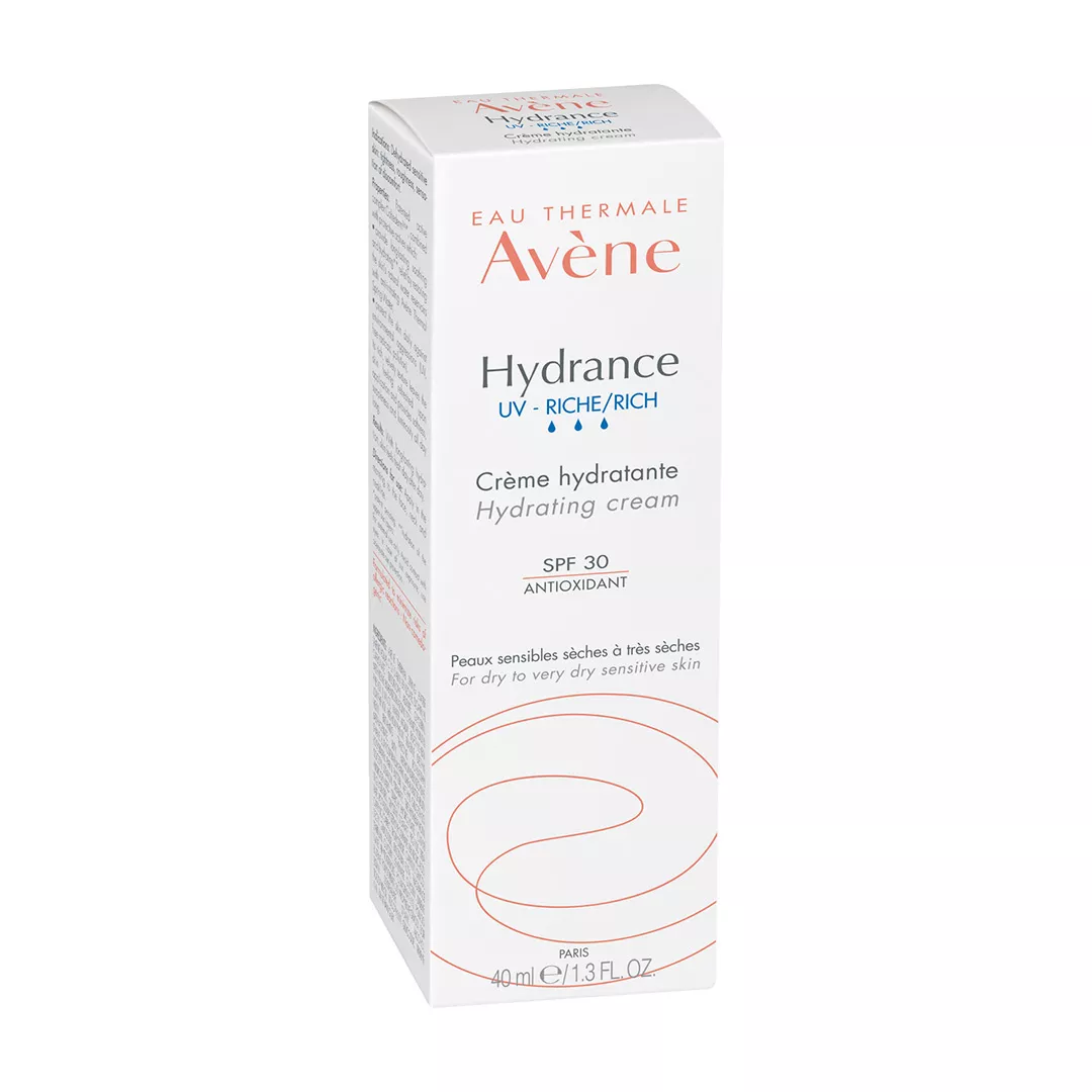 Crema hidratanta pentru ten uscat si foarte uscat SPF 30 Hydrance Riche UV, 40 ml, Avene, [],farmaciabajan.ro