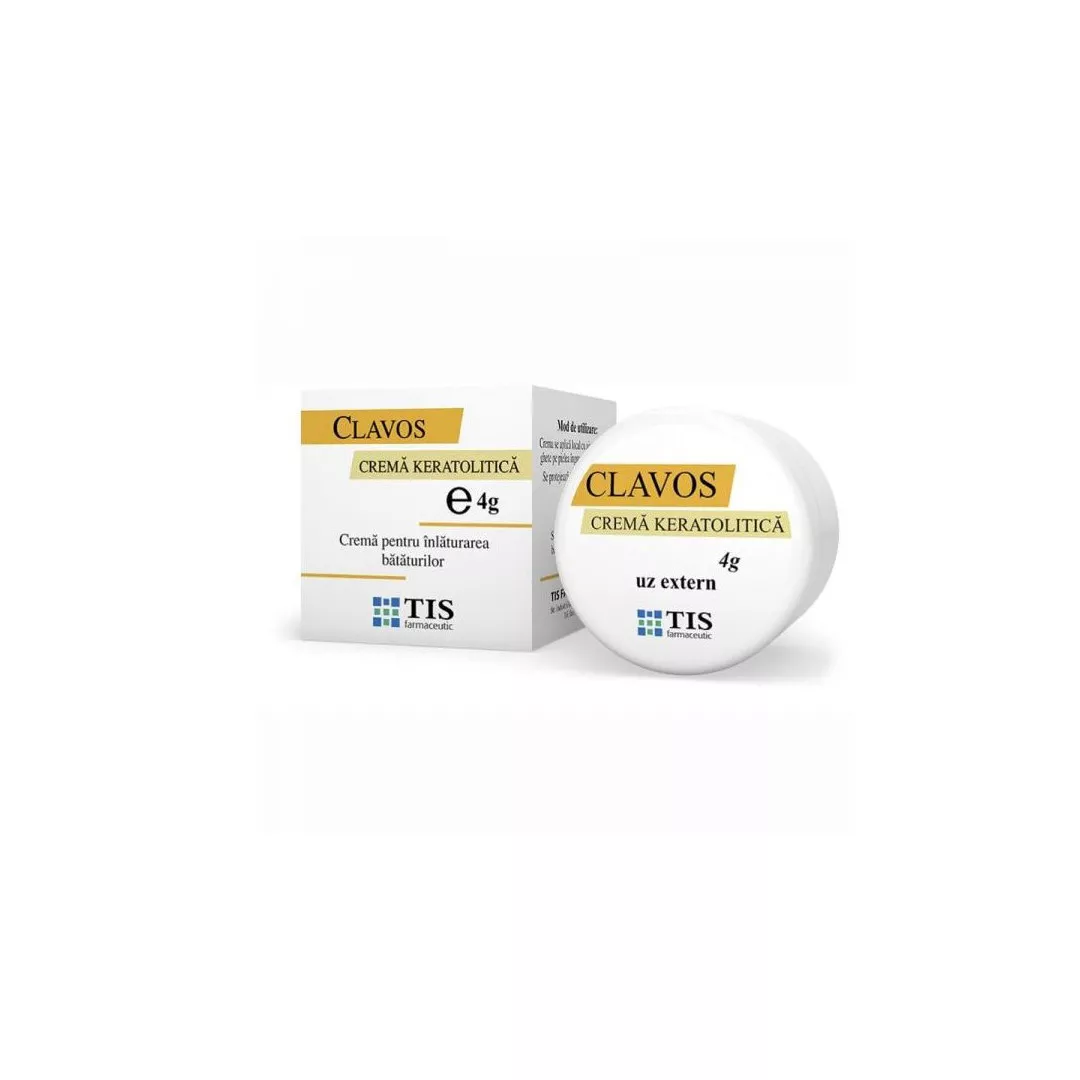 Crema keratolitica pentru indepartarea bataturilor Clavos, 4 g, Tis Farmaceutic, [],farmaciabajan.ro