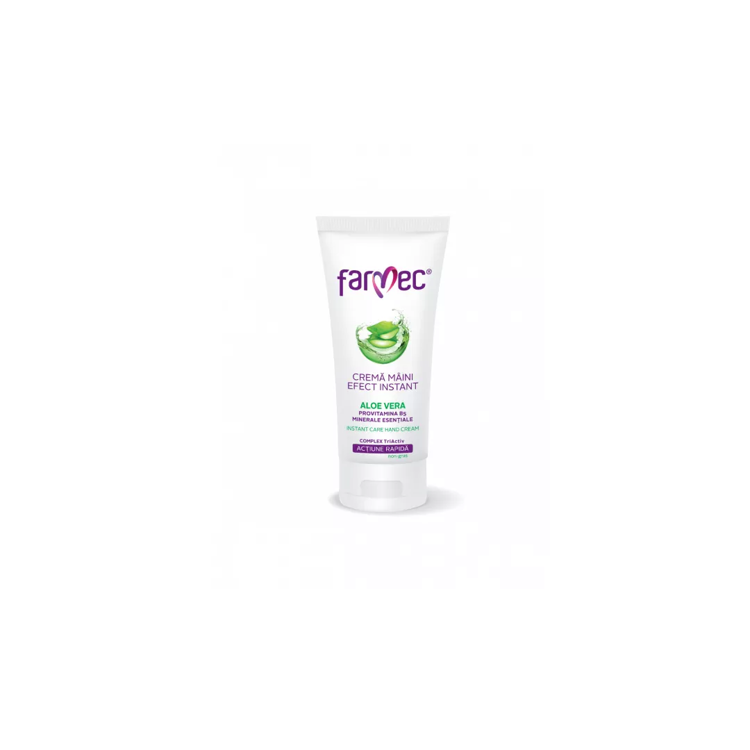Crema maini efect instant cu Aloe Vera, 100 ml, Farmec, [],farmaciabajan.ro