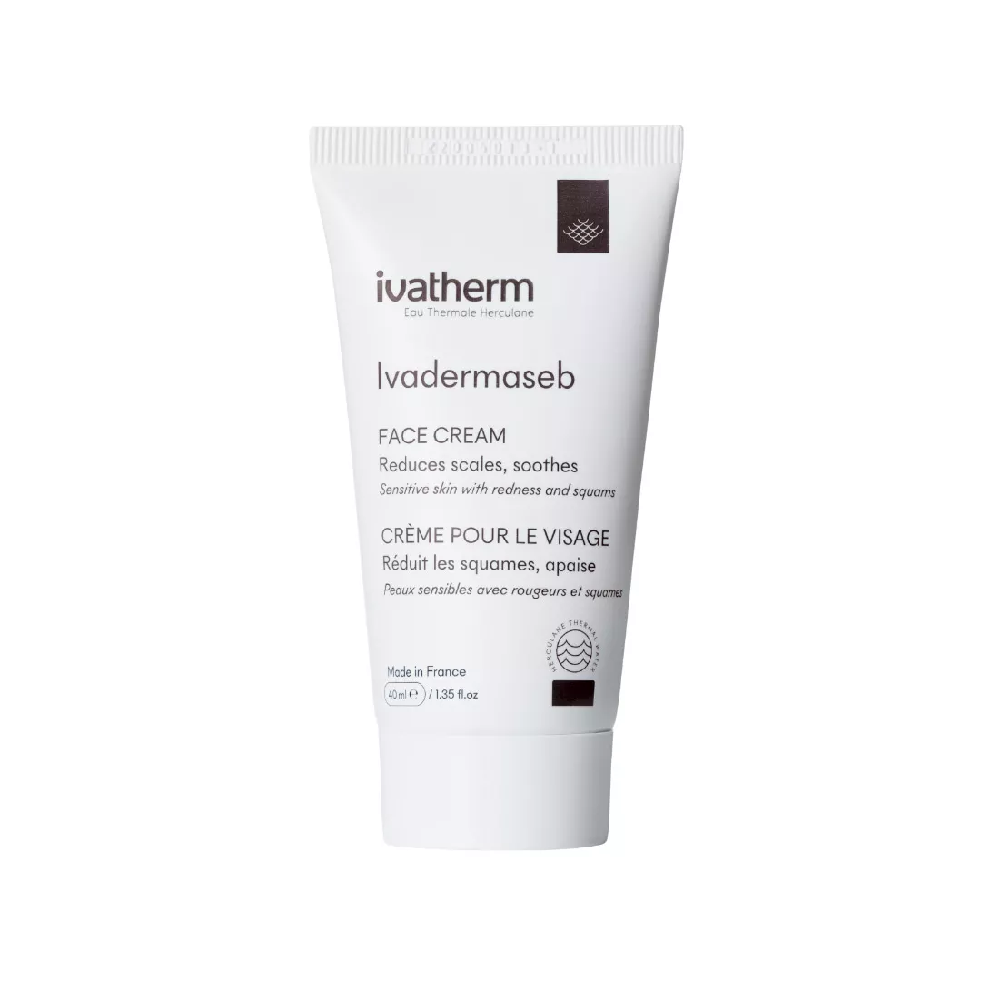 Crema pentru piele sensibila asociata cu roseata si scuame Ivadermaseb, 40 ml, Ivatherm, [],farmaciabajan.ro