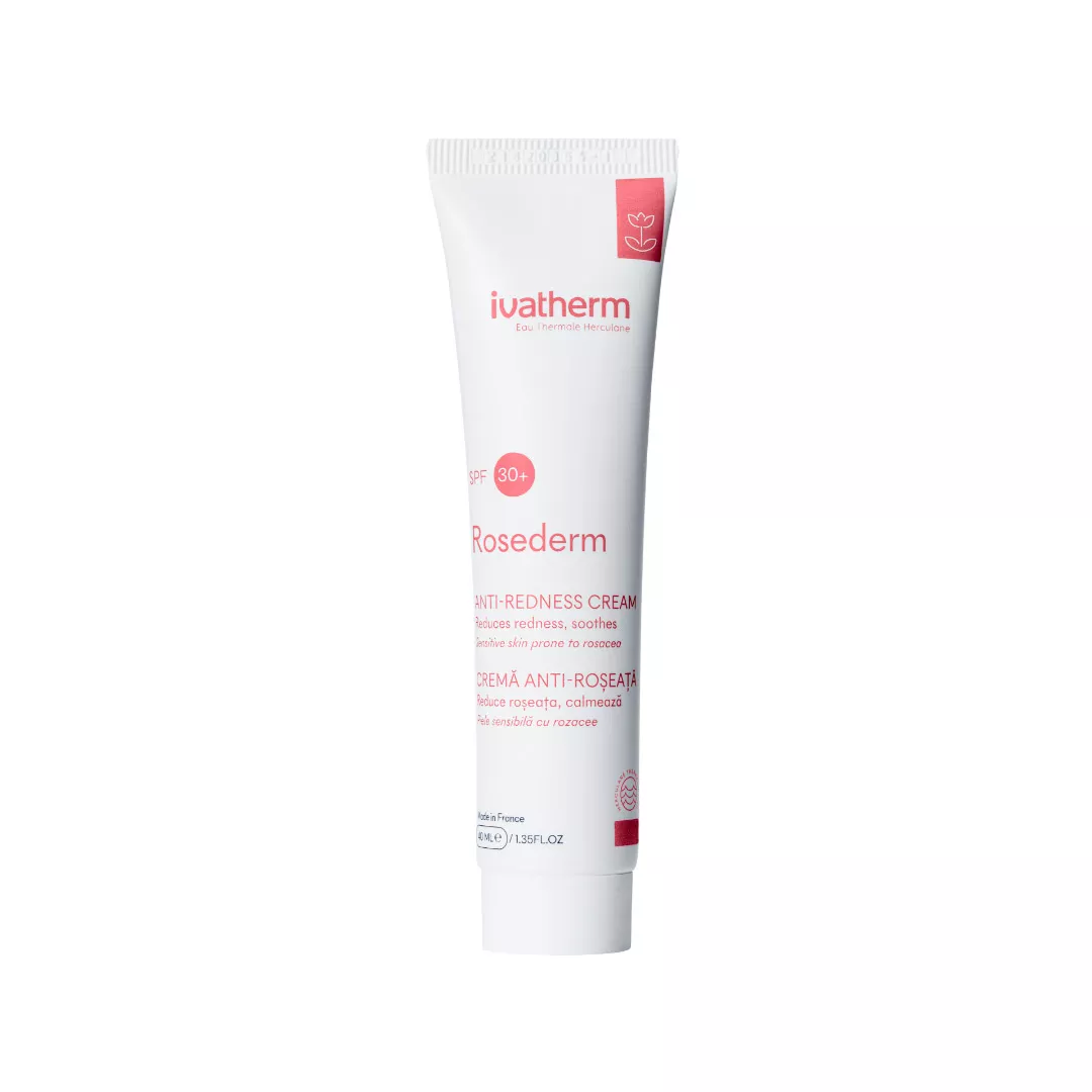 Crema pentru piele sensibila cuperozica Rosederm, SPF 30, 40 ml, Ivatherm, [],farmaciabajan.ro
