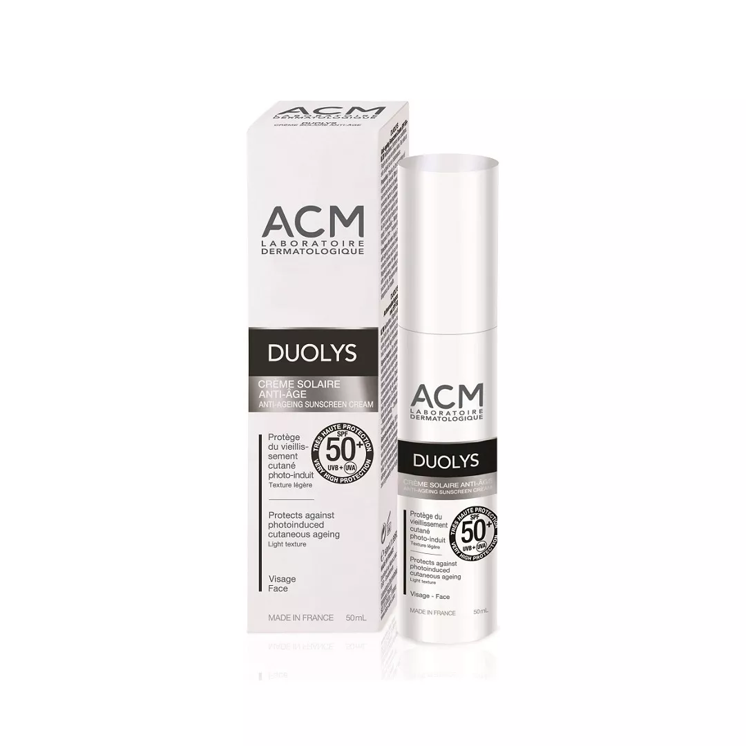 Crema pentru protectie solara anti-imbatranire SPF 50+ Duolys, 50 ml, Acm, [],farmaciabajan.ro