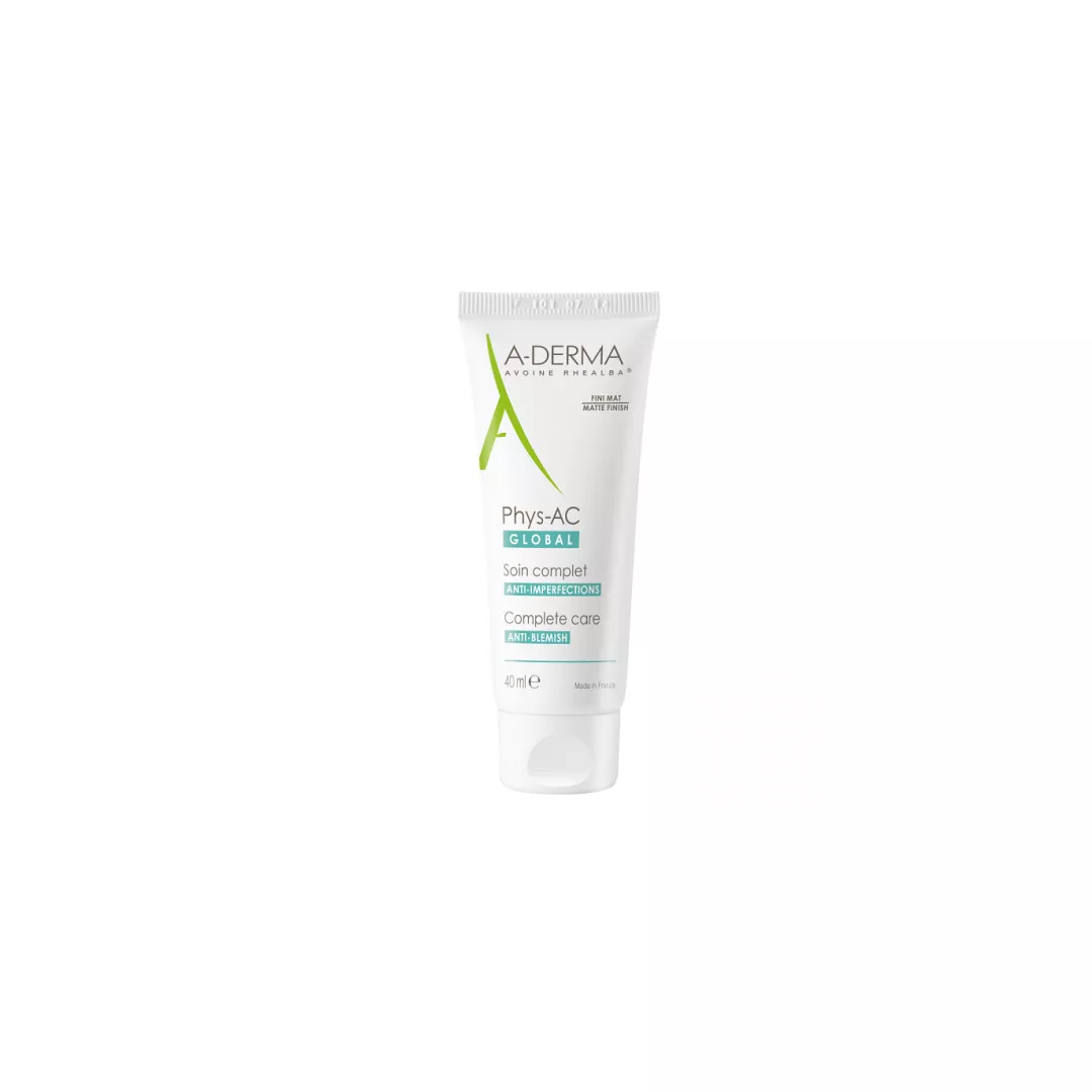 Crema pentru ten cu tendinta acneica Phys-AC Global, 40 ml, A-Derma, [],farmaciabajan.ro