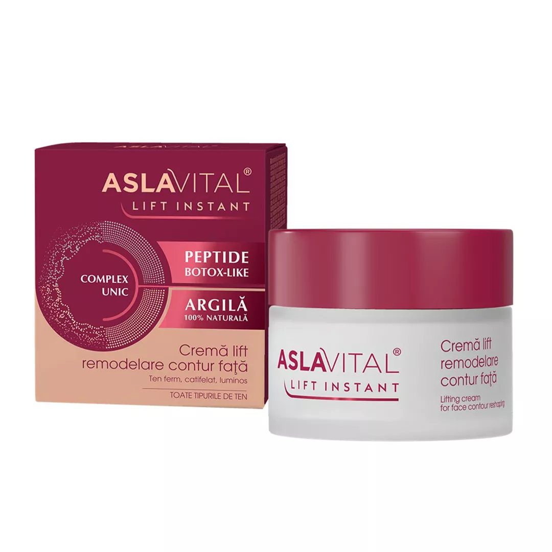 Crema remodelare contur fata Lift Instant, 50 ml, Aslavital, [],farmaciabajan.ro
