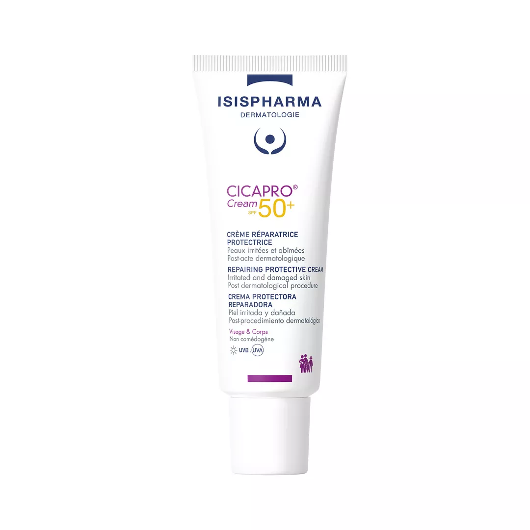 Crema reparatoare cu protectie solara SPF50+ Cicapro, 40 ml, Isispharma, [],farmaciabajan.ro