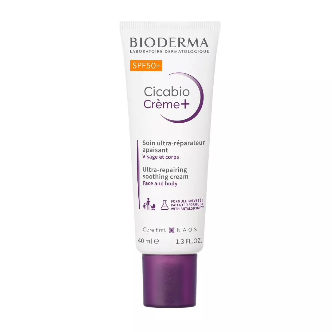 Crema reparatoare cu SPF50+ Cicabio Creme+, 40 ml, Bioderma, [],farmaciabajan.ro