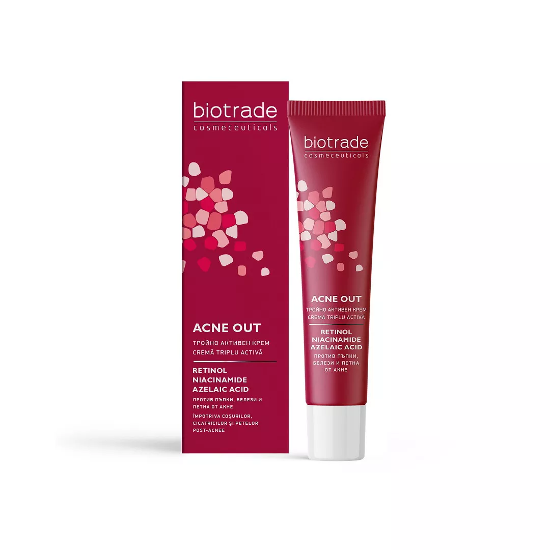 Crema triplu activa Acne Out, 30 ml, Biotrade, [],farmaciabajan.ro