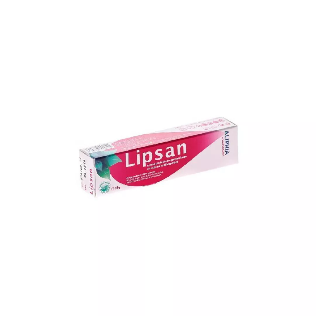 Crema protectoare pentru buze Aliphia Lipsan, 15 g, Exhelios, [],farmaciabajan.ro
