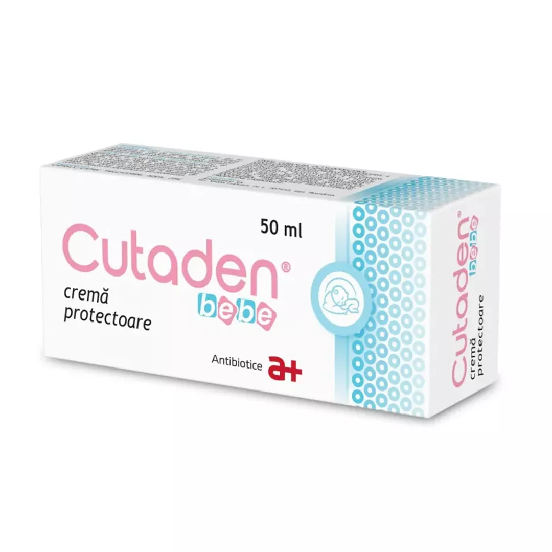 Crema protectoare Cutaden Bebe, 50 ml, Antibiotice SA, [],farmaciabajan.ro