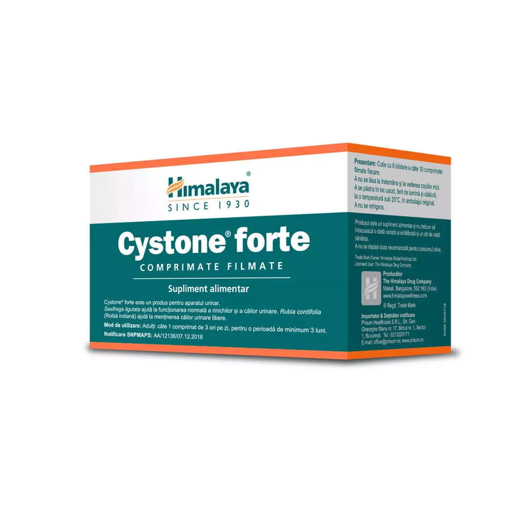 Cystone Forte, 60 comprimate filmate, Himalaya, [],farmaciabajan.ro